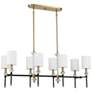 6_Tivoli 42" Wide Matte Black Brass 8-Light Linear Chandelier more views
