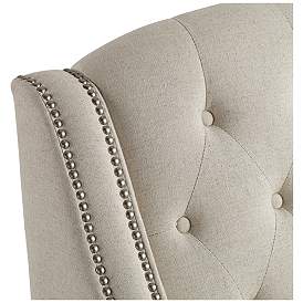 Image4 of Tivoli Beige Linen Tufted Armchair more views
