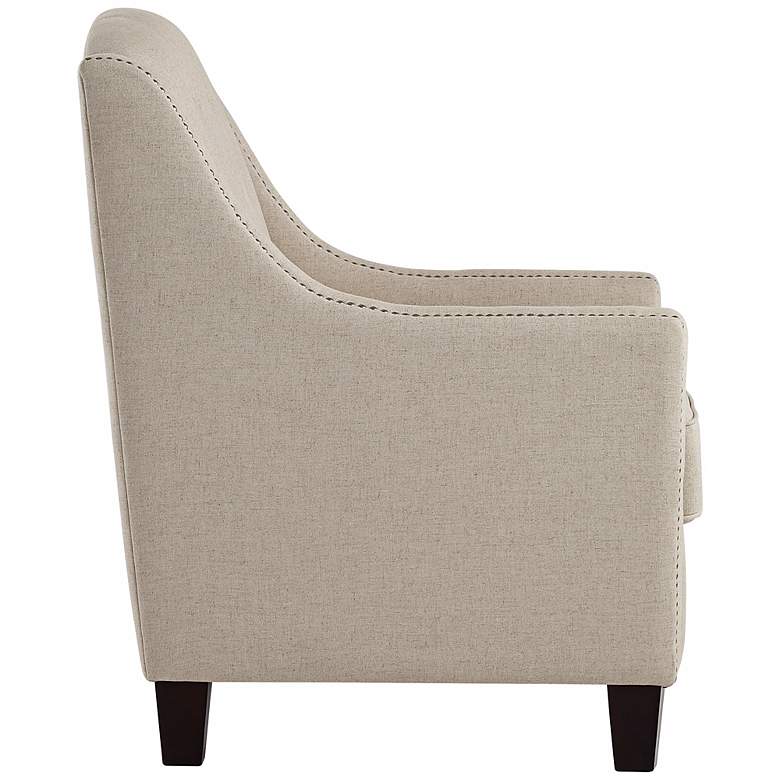 Image 5 Tivoli Beige Linen Tufted Armchair more views