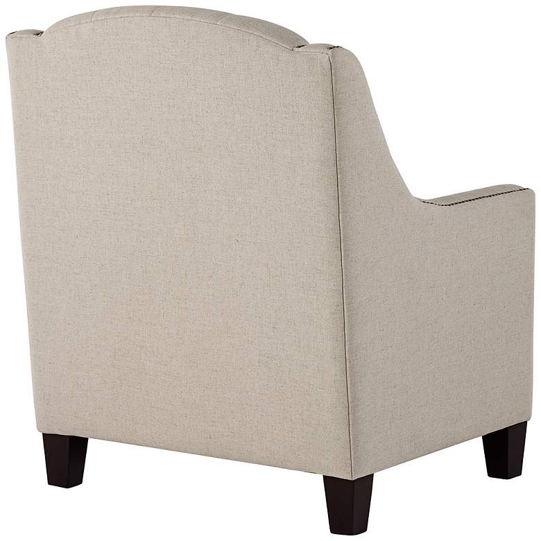 Image 6 Tivoli Beige Linen Tufted Armchair more views