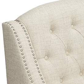 Image5 of Tivoli Ivory Linen Tufted Armchair more views
