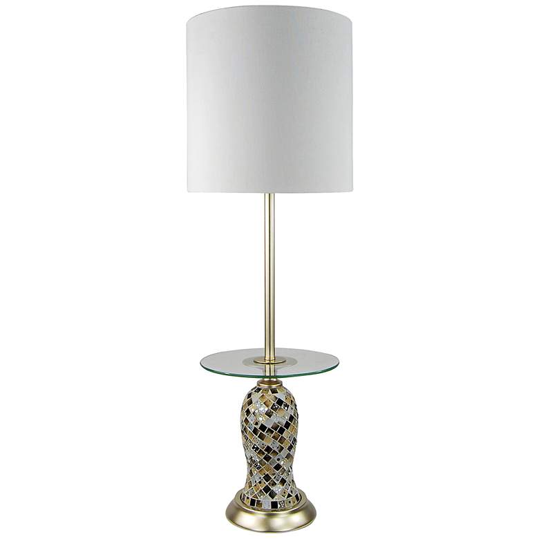 Image 1 Tivoli Mosaic Glass Tray Console Table Lamp