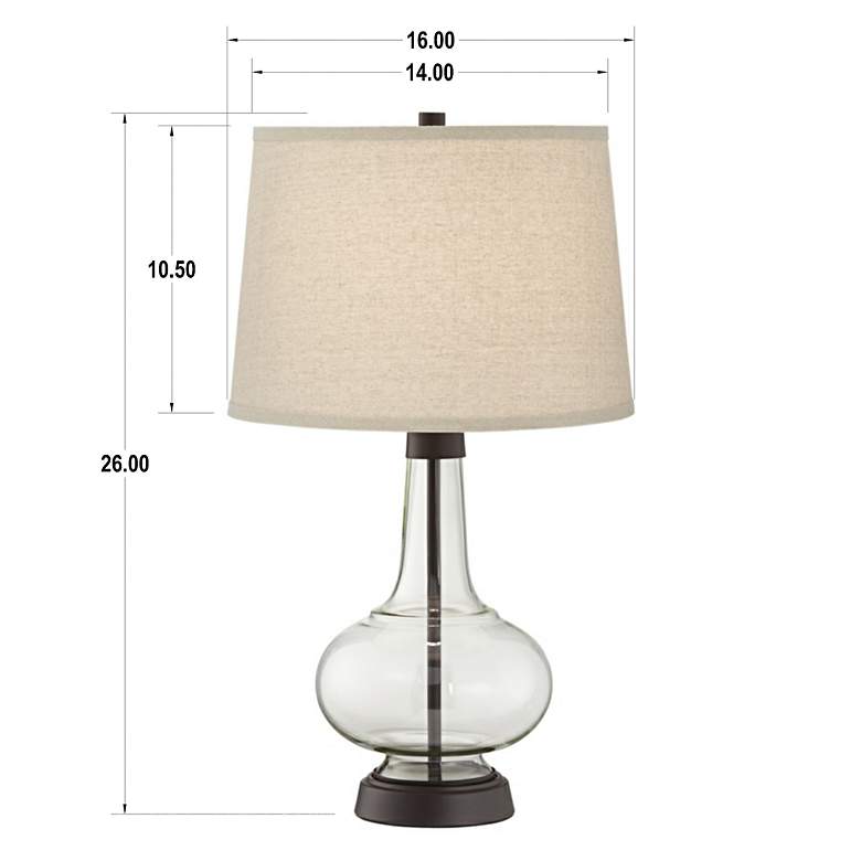 Image 5 TL-25 inch GLASS LAMP more views