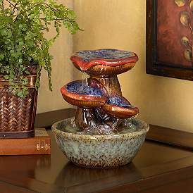 Image2 of Toadstool 9 1/4" High Three Tier Tabletop Fountain