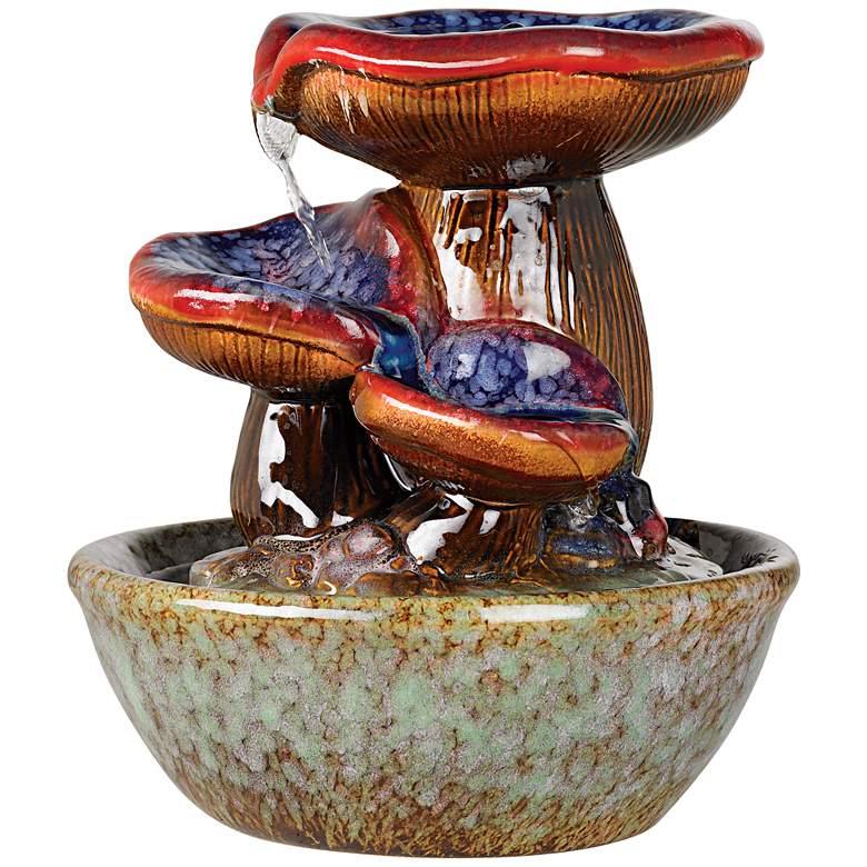 Image 7 Toadstool 9 1/4 inch High Three Tier Tabletop Fountain more views
