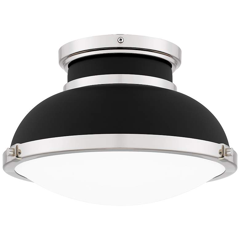 Image 2 Tobias 2-Light Matte Black Flush Mount Light