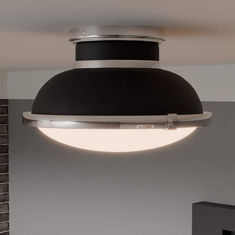 Image 1 Tobias 2-Light Matte Black Flush Mount Light