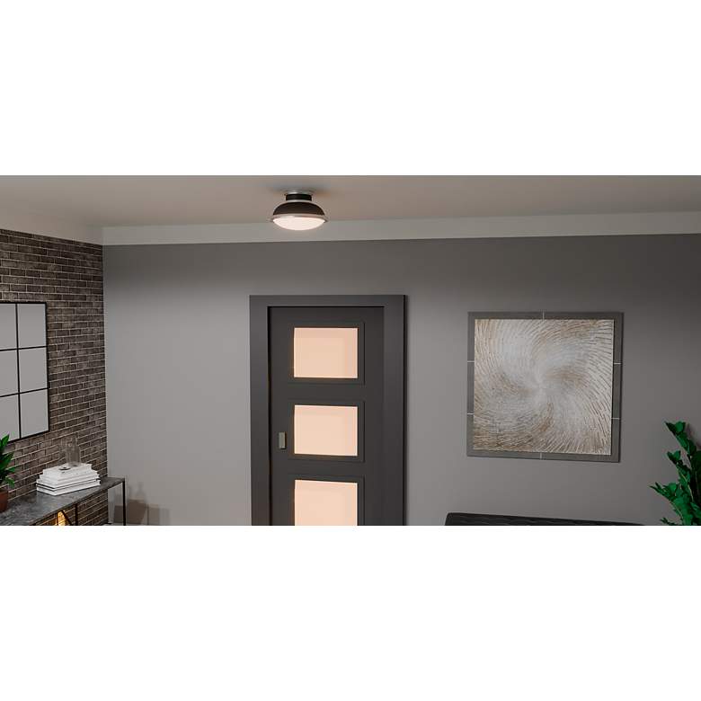 Image 3 Tobias 2-Light Matte Black Flush Mount Light more views