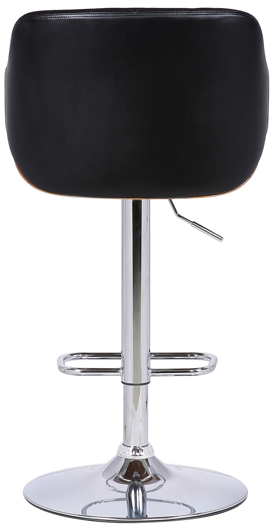 Image 5 Toby Adjustable Swivel Barstool in Chrome Finish with Black Faux Leather more views