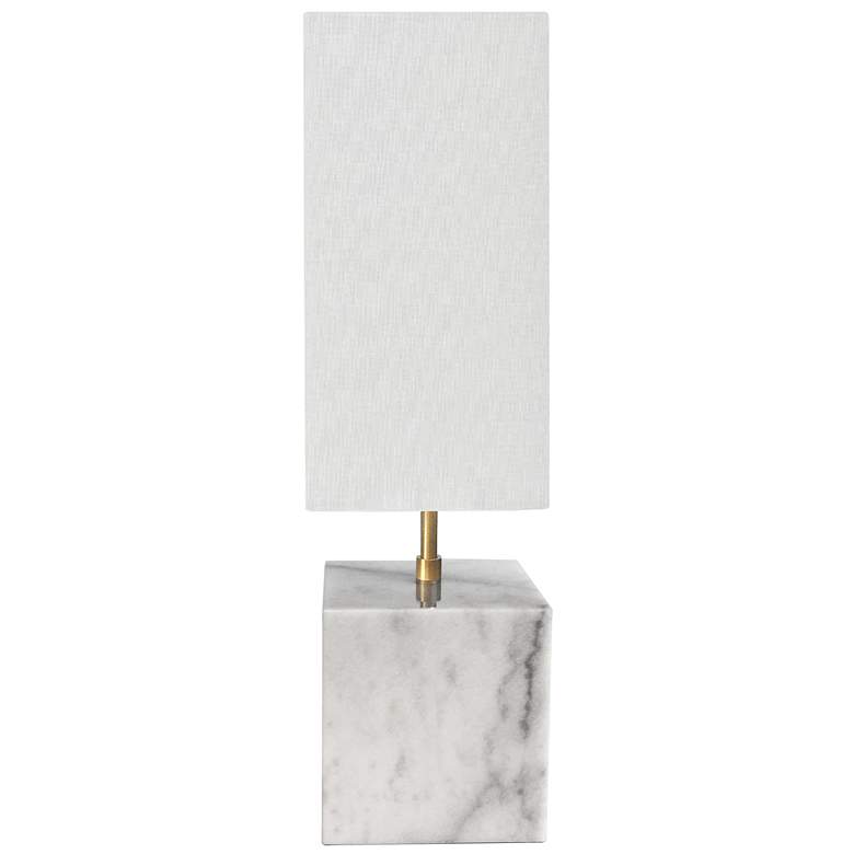 Image 1 Todd 22 inch High White &amp; Aged Brass Table Lamp