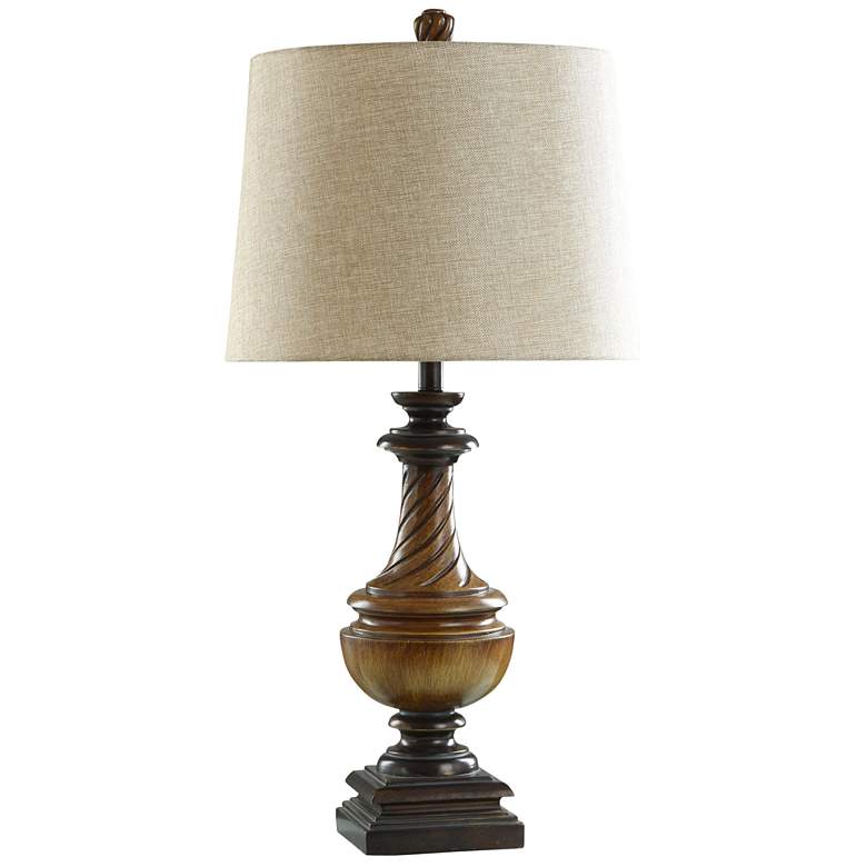 Image 1 Toffeewood 33 inch Brown Swirled Table Lamp