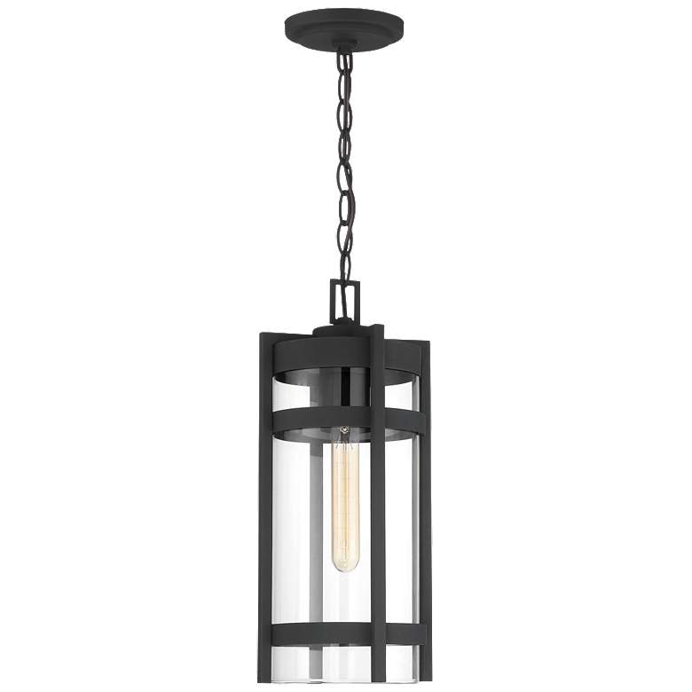 Image 1 Tofino; 1 Light; Hanging Lantern; Textured Black Finish with Clear Glass