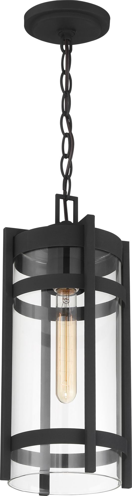 Image 3 Tofino; 1 Light; Hanging Lantern; Textured Black Finish with Clear Glass more views