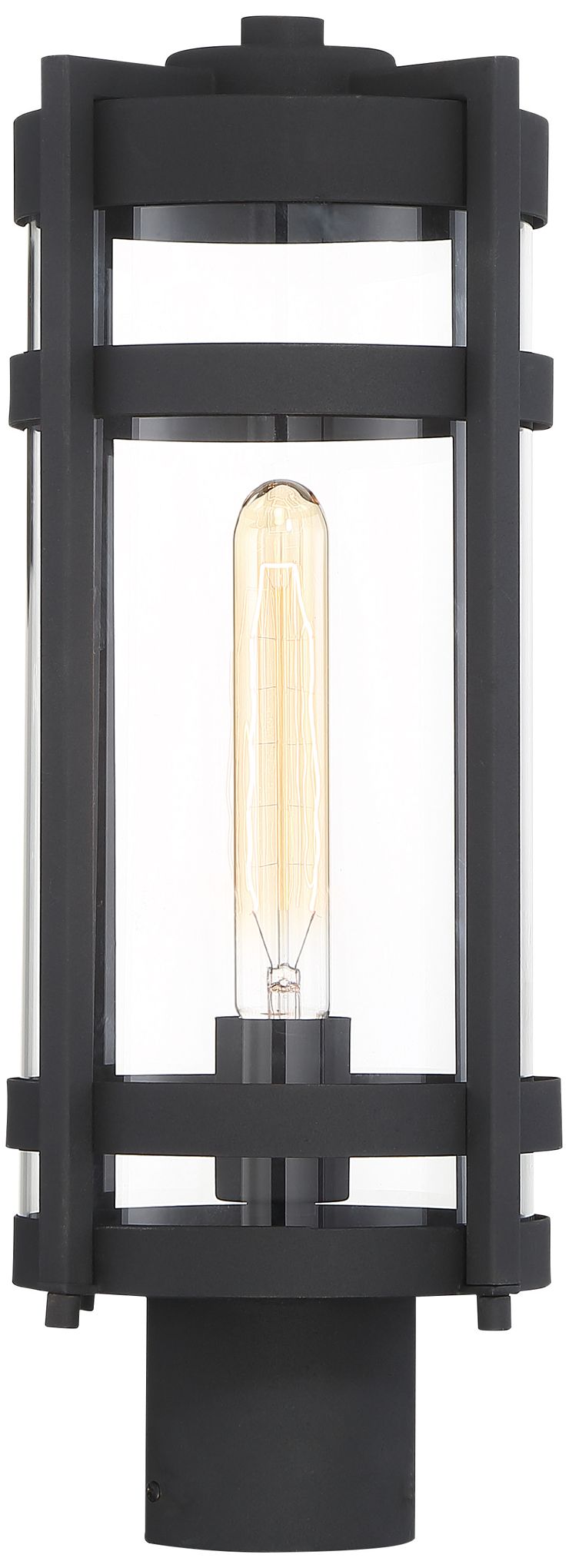 Image 3 Tofino; 1 Light; Post Lantern; Textured Black Finish with Clear Glass more views