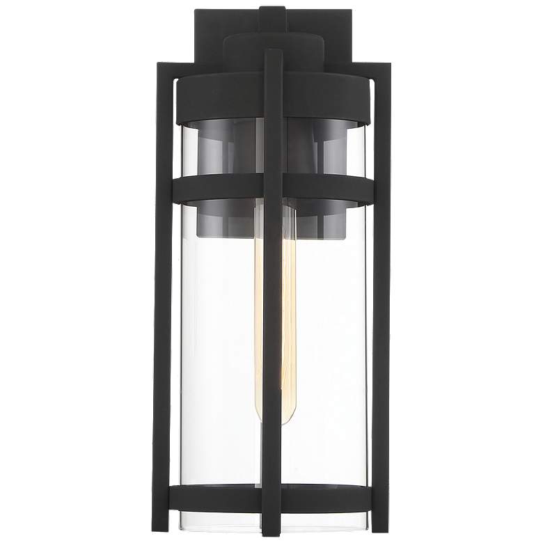 Image 1 Tofino 14 1/2" High Textured Black Outdoor Wall Light