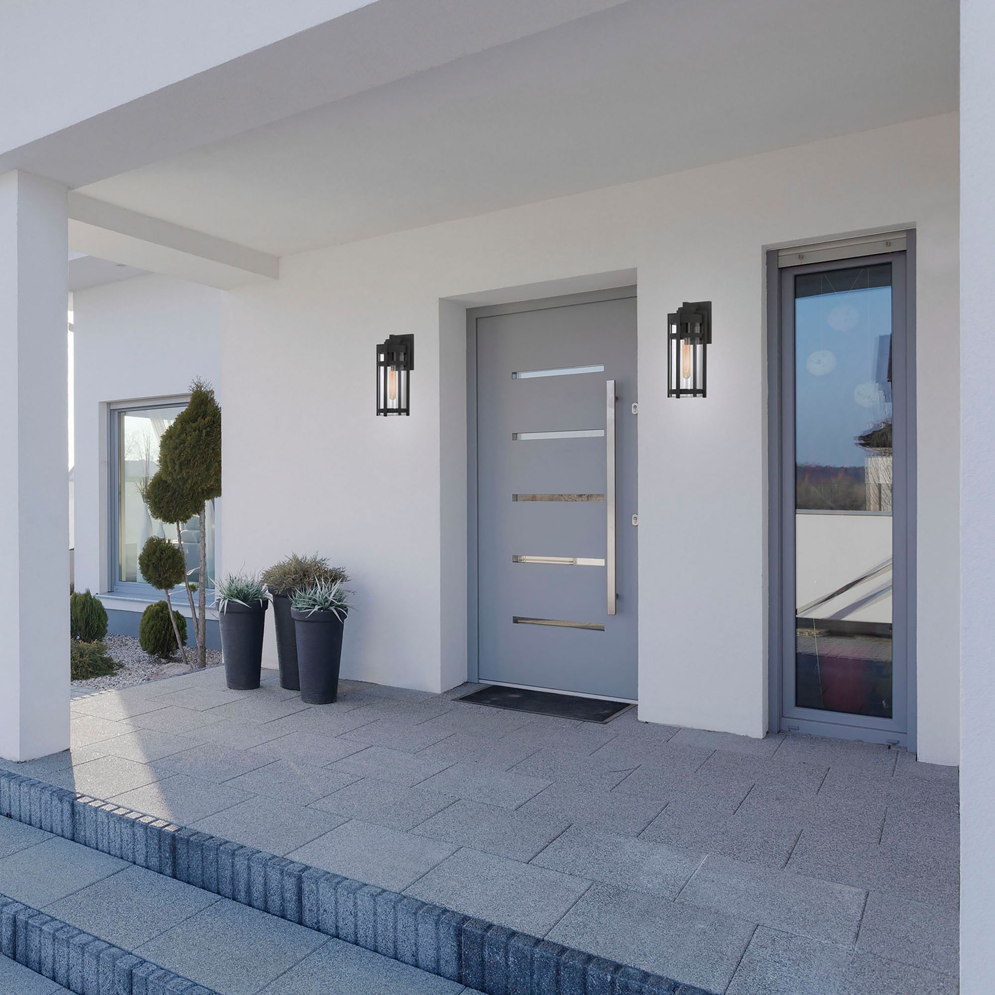 Image 5 Tofino 14 1/2" High Textured Black Outdoor Wall Light more views