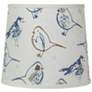 Toile Blue and White Bird Drum Lamp Shade 8x10x9 (Spider)