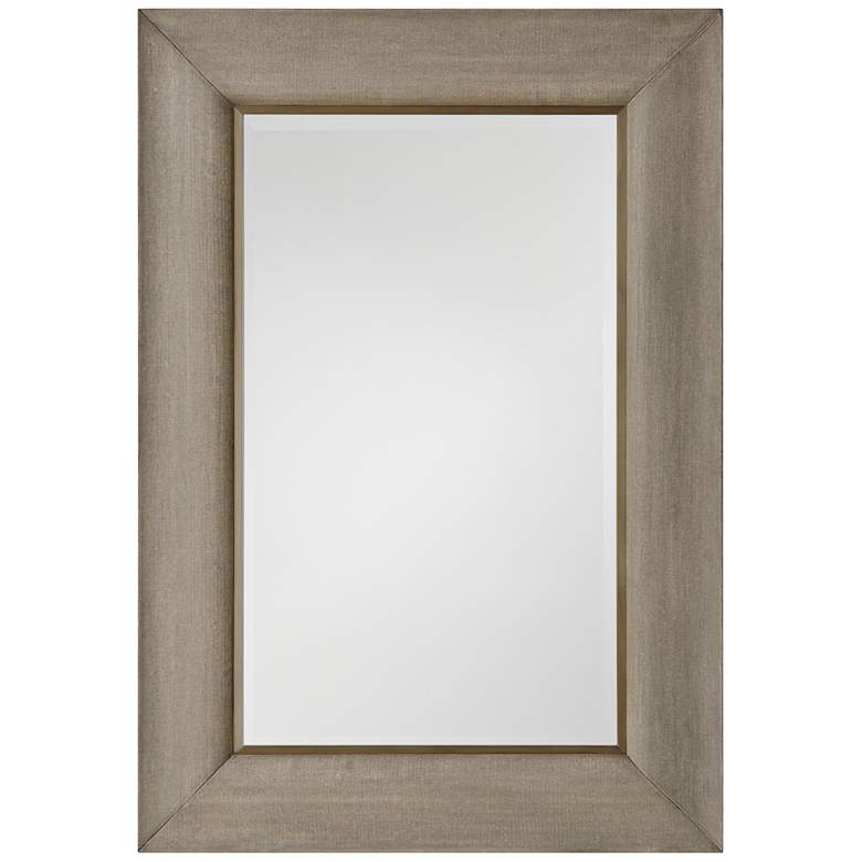 Image 1 Toile Linen Gray Glazed 36 1/2 inch x 52 1/2 inch Wall Mirror