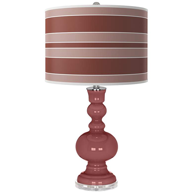Image 1 Toile Red Bold Stripe Apothecary Table Lamp