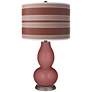 Toile Red Bold Stripe Double Gourd Table Lamp