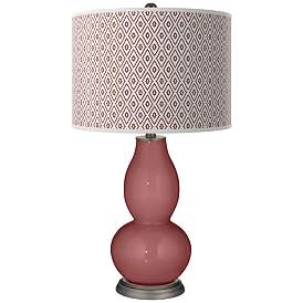 Image1 of Toile Red Diamonds Double Gourd Table Lamp