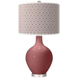 Image1 of Toile Red Diamonds Ovo Table Lamp