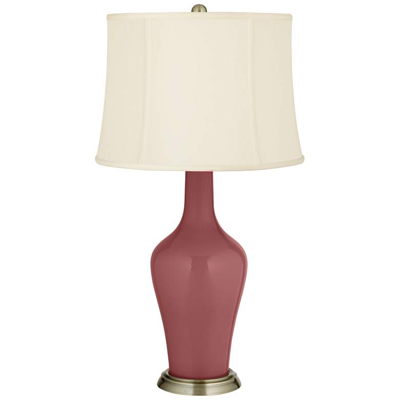 Toile Red Fog Linen Shade Anya Table Lamp