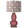Toile Red Gardenia Double Gourd Table Lamp