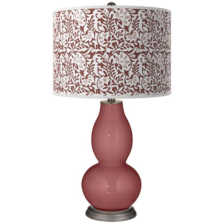 Image 1 Toile Red Gardenia Double Gourd Table Lamp