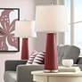 Toile Red Leo Table Lamp Set of 2