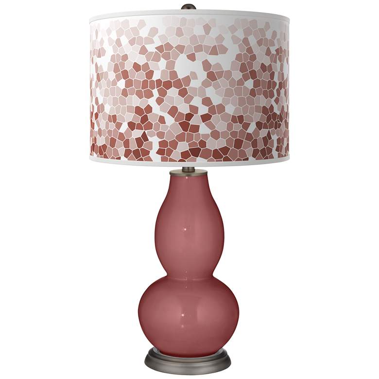 Image 1 Toile Red Mosaic Double Gourd Table Lamp