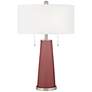 Toile Red Peggy Glass Table Lamp