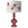 Toile Red Rose Bouquet Apothecary Table Lamp