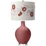 Toile Red Rose Bouquet Ovo Table Lamp