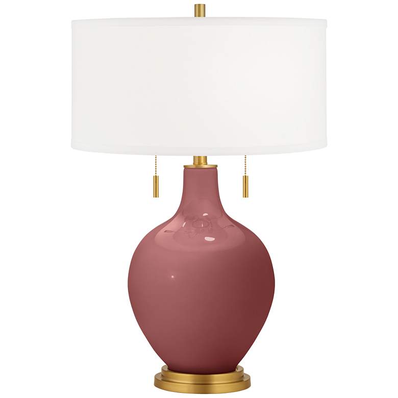 Image 1 Toile Red Toby Brass Accents Table Lamp