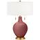 Toile Red Toby Brass Accents Table Lamp