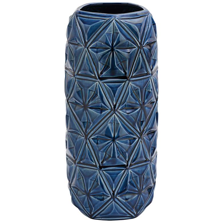 Image 1 Tokelau Coated Blue 18 inch High Ceramic Vase