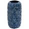 Tokelau Polished Blue 14" High Ceramic Vase