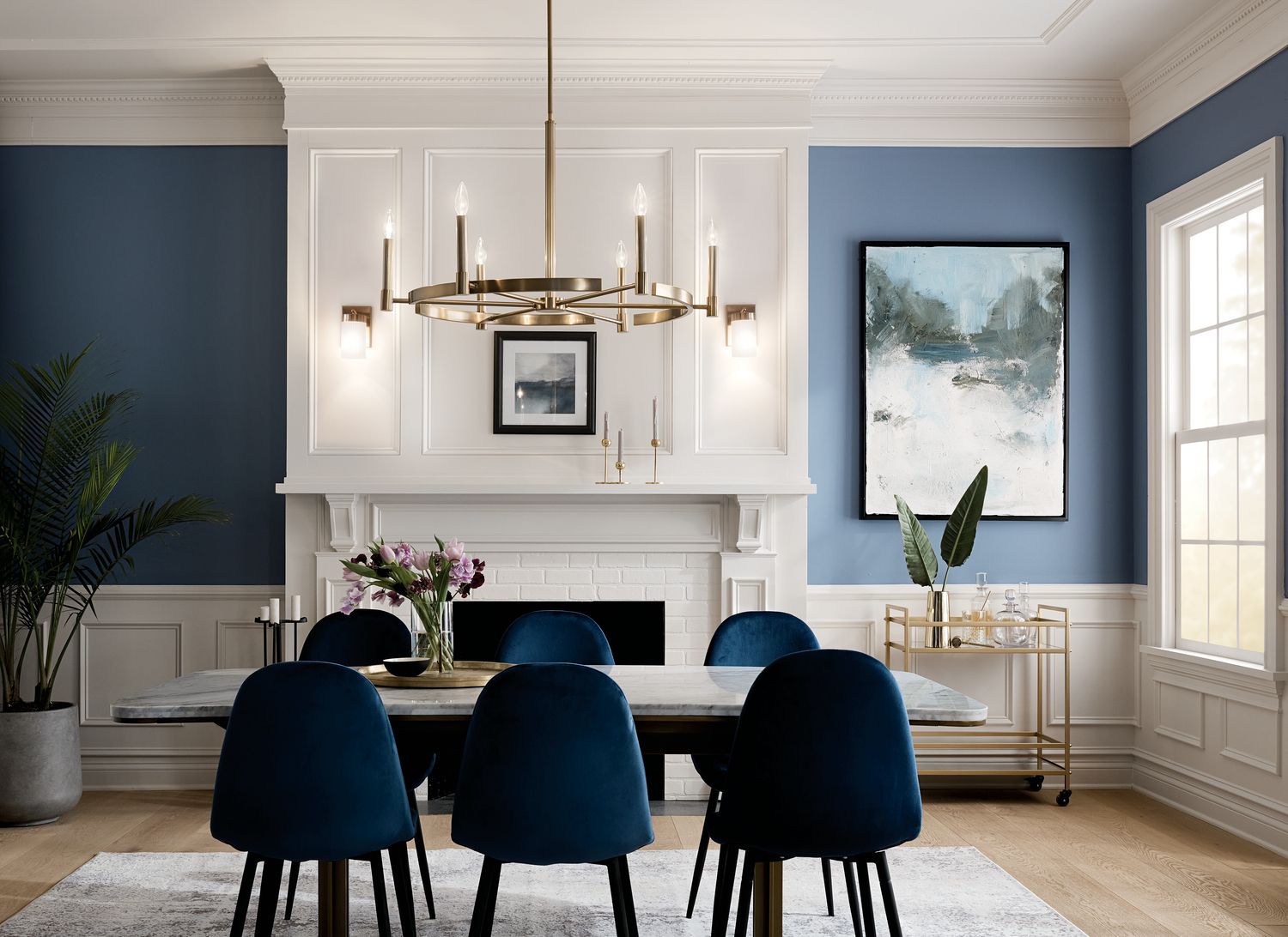 Tolani 6 Light Chandelier in Brushed Natural Brass