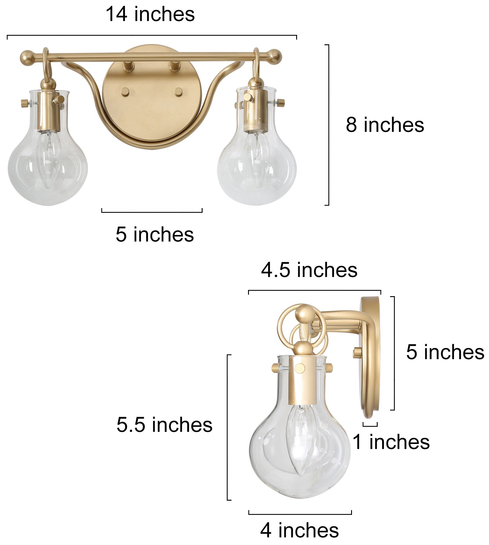 Image 2 Tolay 2-Light 14" Wide Gold Bath Light more views