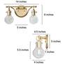 2_Tolay 2-Light 14" Wide Gold Bath Light more views