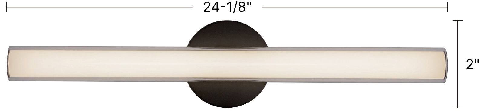 Tole 24-in Brushed Nickel dimmable LED Wall/Vanity Light
