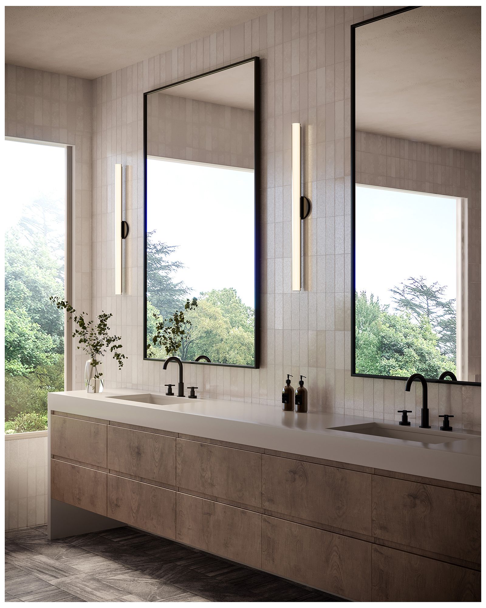 Image 7 Tole 36-in Black dimmable LED Wall/Vanity Light more views