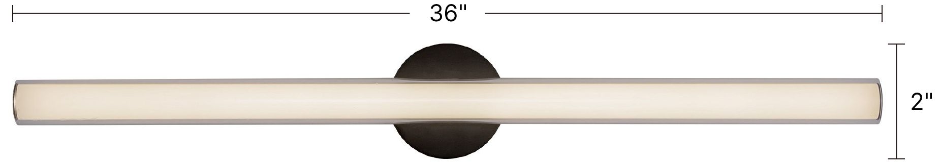 Tole 36-in Silver dimmable LED Wall/Vanity Light