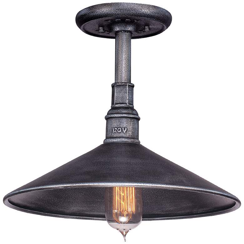Image 2 Toledo Collection 10 1/2" High Silver Outdoor Hanging Light