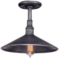 Toledo Collection 10 1/2&quot; High Silver Outdoor Hanging Light