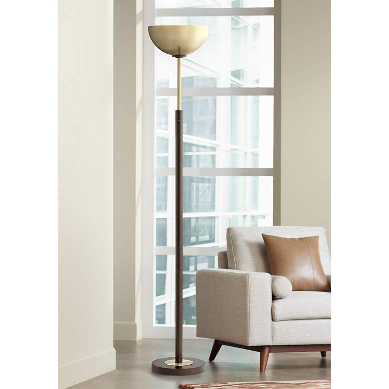 Image 1 Toledo Oil-Rubbed Bronze Light Blaster™ Torchiere