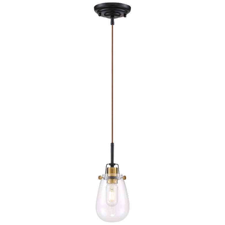 Image 1 Toleo 4 3/4" Wide Black Mini Pendant