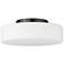 Toli 12" Wide Matte Black Flush Mount With Opal Glass