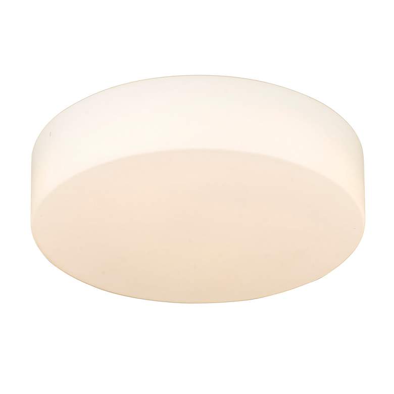 Image 5 Toli 12" Wide Matte Black Flush Mount With Opal Glass more views